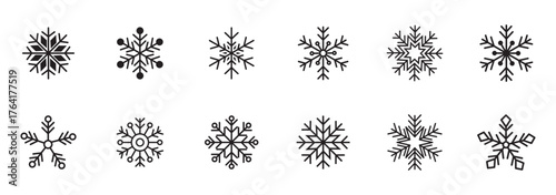 Snowflakes icons. Vector Snowflake. Snowflakes set. Snow icons. Snow symbols. Snowflake vector icon