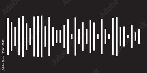 Podcast sound waves collection. Voice message for social media app. Equalizer template, voice microphone signals, sound wave. Music, podcast, broadcast, UI, audio branding design.