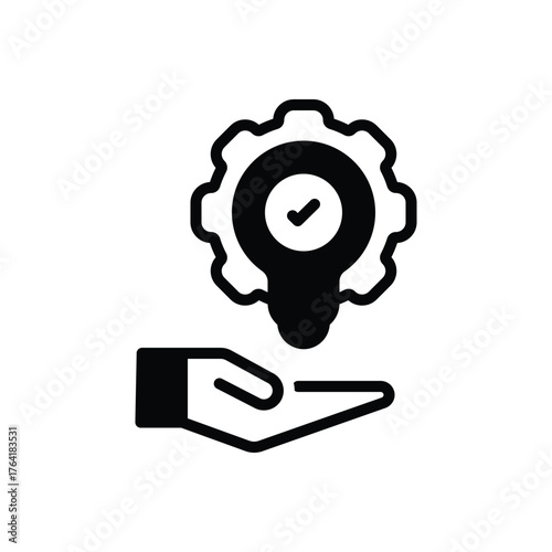 Black solid icon for practical solutions