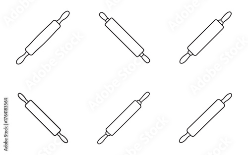 Rolling Pin Pattern Background for Baking Cooking and Culinary Arts Kitchen Utensils Seamless Design