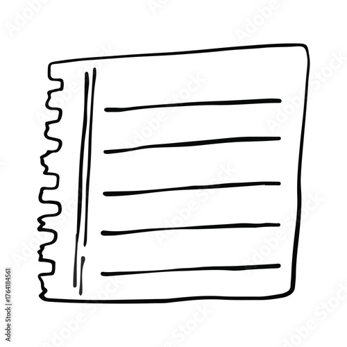 Notebooks doodle hand drawn outline set. paper with stripes or dots, blank collection. Notebooks reminder, memory sketch pages. Notes sheet clipart. Hand-Drawn Paper Notes and Stationery Elements.