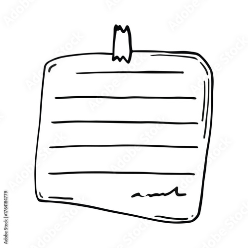 Notebooks doodle hand drawn outline set. paper with stripes or dots, blank collection. Notebooks reminder, memory sketch pages. Notes sheet clipart. Hand-Drawn Paper Notes and Stationery Elements.