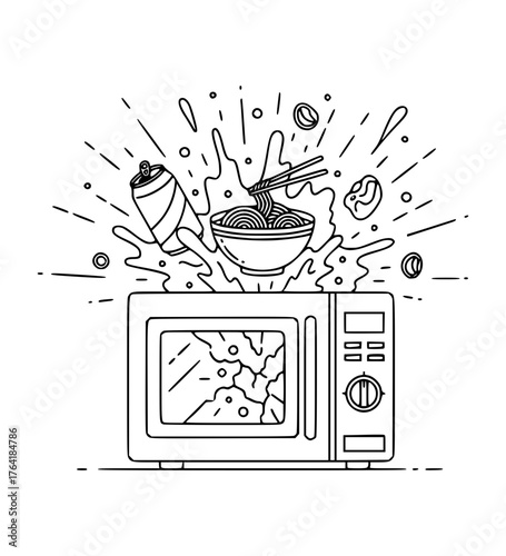 Microwave Explosion Scene