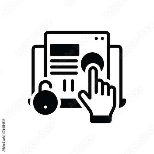 Black solid icon for easy access