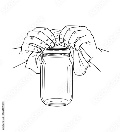 Trying to Open Jar with Cloth