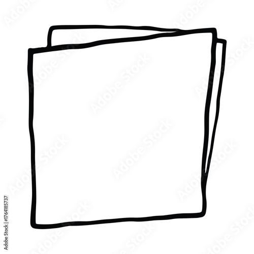 Notebooks doodle hand drawn outline set. paper with stripes or dots, blank collection. Notebooks reminder, memory sketch pages. Notes sheet clipart. Hand-Drawn Paper Notes and Stationery Elements.
