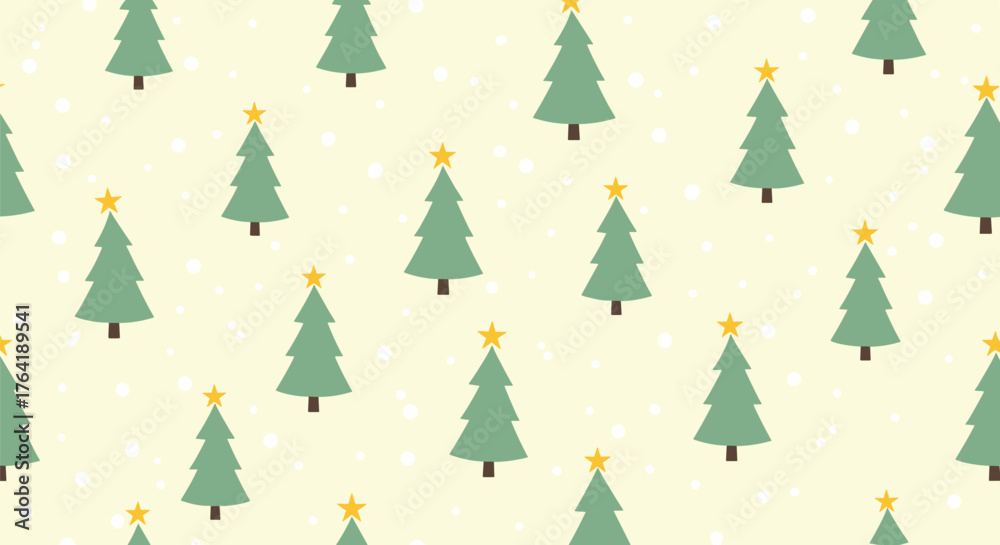 Fototapeta premium Christmas Tree Pattern - Festive Holiday Season Design.