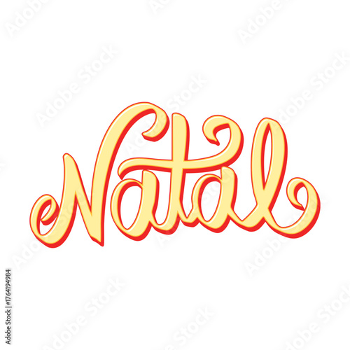 Natal Calligraphy Text Design