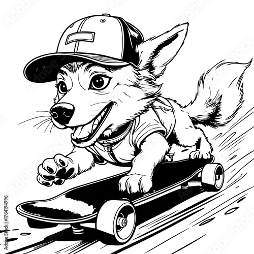 Speedy Puppy Skateboarding