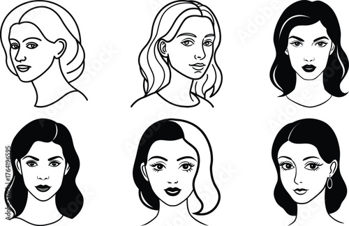 People avatar icons. Vector illustration charaters for social media and networking, user profile, website and app design and development, user profile icons.
