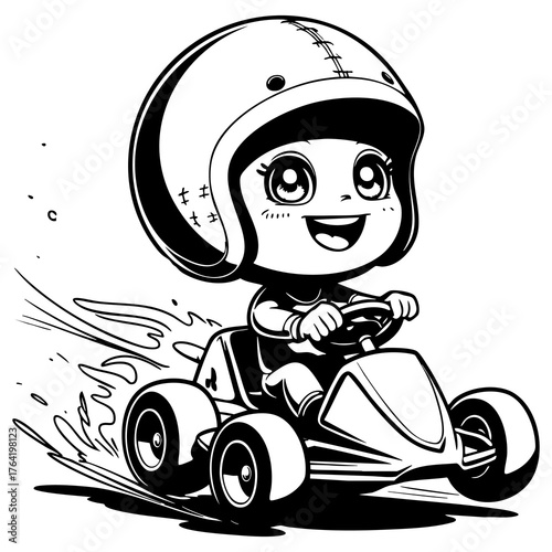 Happy Kid Racing Go Kart
