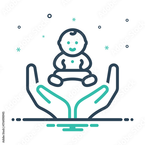 Mix icon for child health