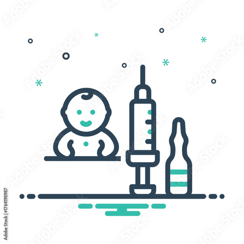Mix icon for childhood vaccination