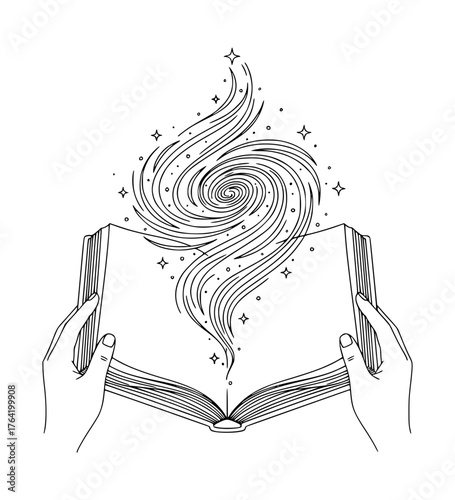 Book Opening to Galaxy