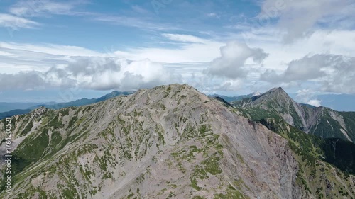 南アルプス　間ノ岳②　ドローン映像　日本の山
