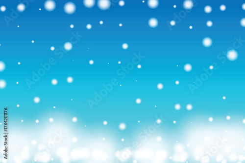 Winter snow background vctor illustration falling snowflakes on blue gradient vector design for seasonal wallpaper and festive decoration