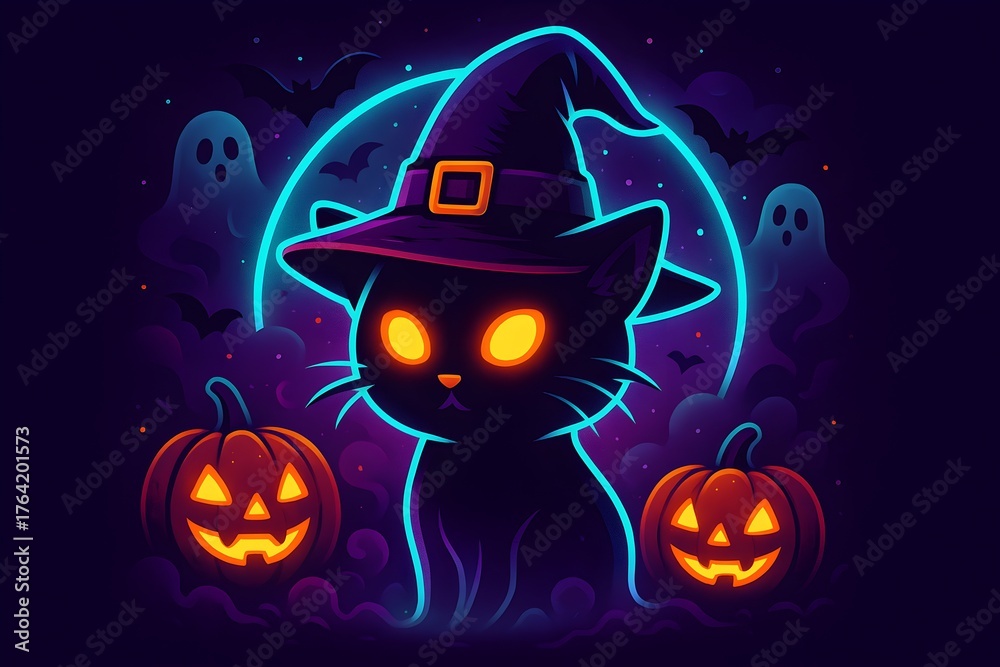 Fototapeta premium halloween pumpkin on a window