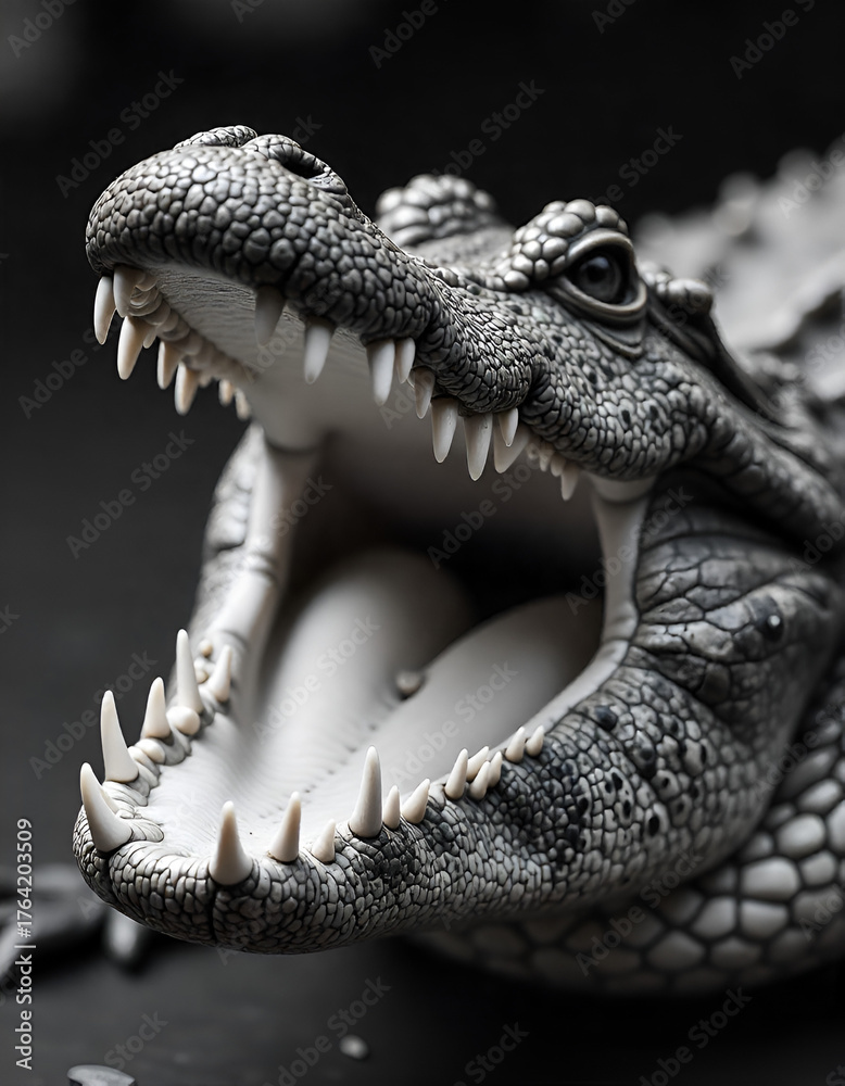 Obraz premium crocodile with mouth open