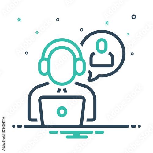Mix icon for customer interaction