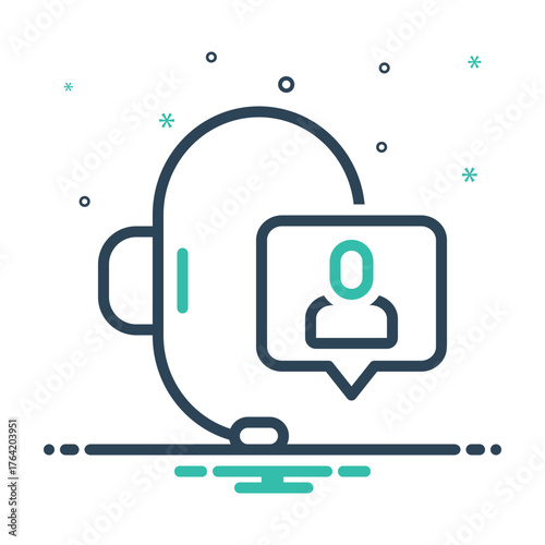 Mix icon for customer support