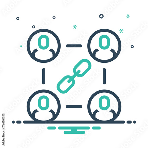 Mix icon for relationship building