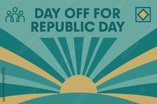 Day Off for Republic Day Kazakhstan Vector Design