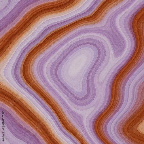 Abstract Agate Stone Texture with Lavender and Earthy Bands