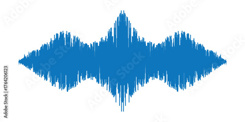Podcast sound waves. Audio waveforms line icons, sound wave frequency or voice microphone signals. Music, podcast and broadcast, UI and audio branding design. Isolated vector set