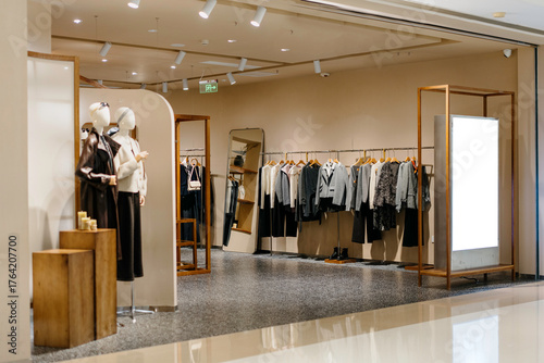 clothes in shopping mall