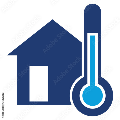 Thermostat Control Blue icon