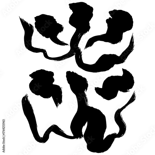 Japanese calligraphy kanji “炎” symbolizing passion and energy in bold brush ink style 書道,筆文字