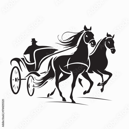 Professional Harness Racing Logo Vector Design With Equestrian Theme