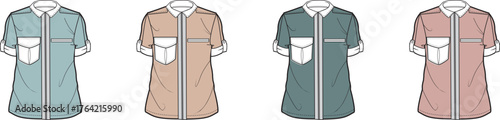 Fashionable Shirt Set Versatile and Stylish Apparel Designs in Various Colors