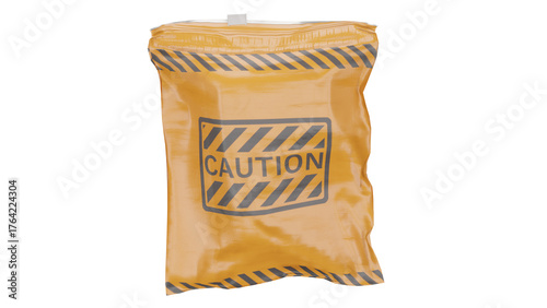 3d rendering zip lock biohazard