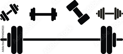 Dumble set Gym Dumble icon Fitness Dumble logo for gym trainer dumble icon vector design black dumble for exercise vector image Editable Stroke Gym Simple Dumble Illustration Clip Art Vector Icon