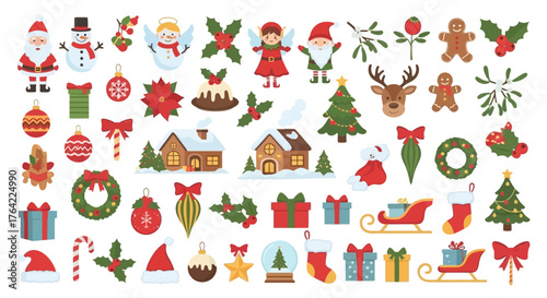 Festive Christmas Icons A Collection of Holiday Cheer