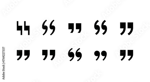 Set of Quotation Marks Icons