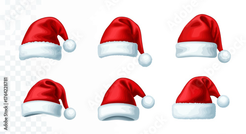 Canvas Print Festive Collection Santa Hats for Holiday Cheer