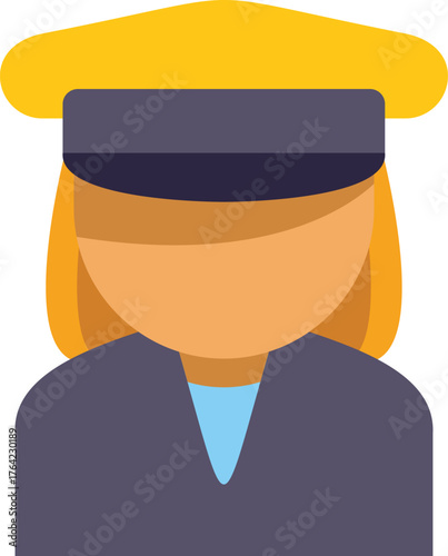 This vector illustration features a friendly hotel concierge wearing a uniform, ready to assist guests