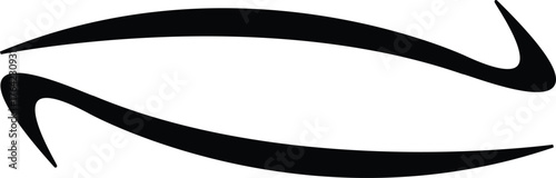 Abstract Swoosh: A minimalist, abstract design of two intersecting curved lines, evoking movement and dynamism. This graphic can be used for any concept.