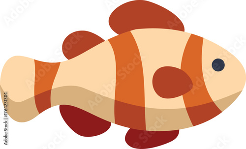 Orange and white clownfish swimming in the ocean, a beautiful illustration of marine wildlife