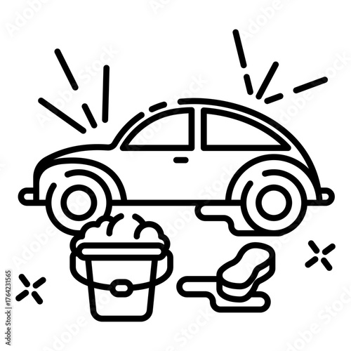 Car wash icons set. Simple black and white car wash sign icon Car wash icon black vector flat design set icons washing machine Car wash icon