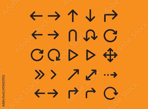 set of vector arrows
