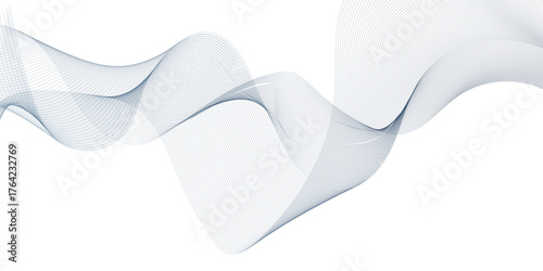 abstract blue background with waves flow line technology grid web line digital vector web soundwave pattern texture.	