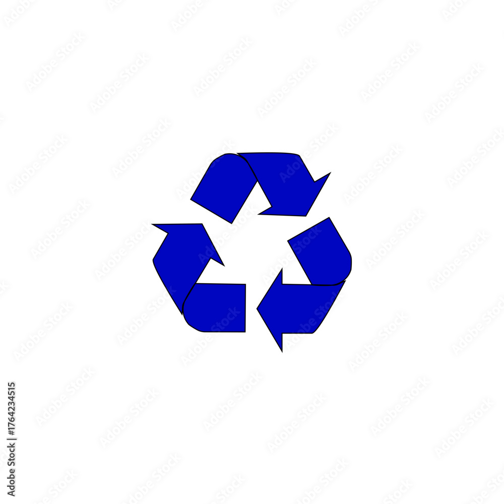 Obraz premium Recycling symbol vector icon sign