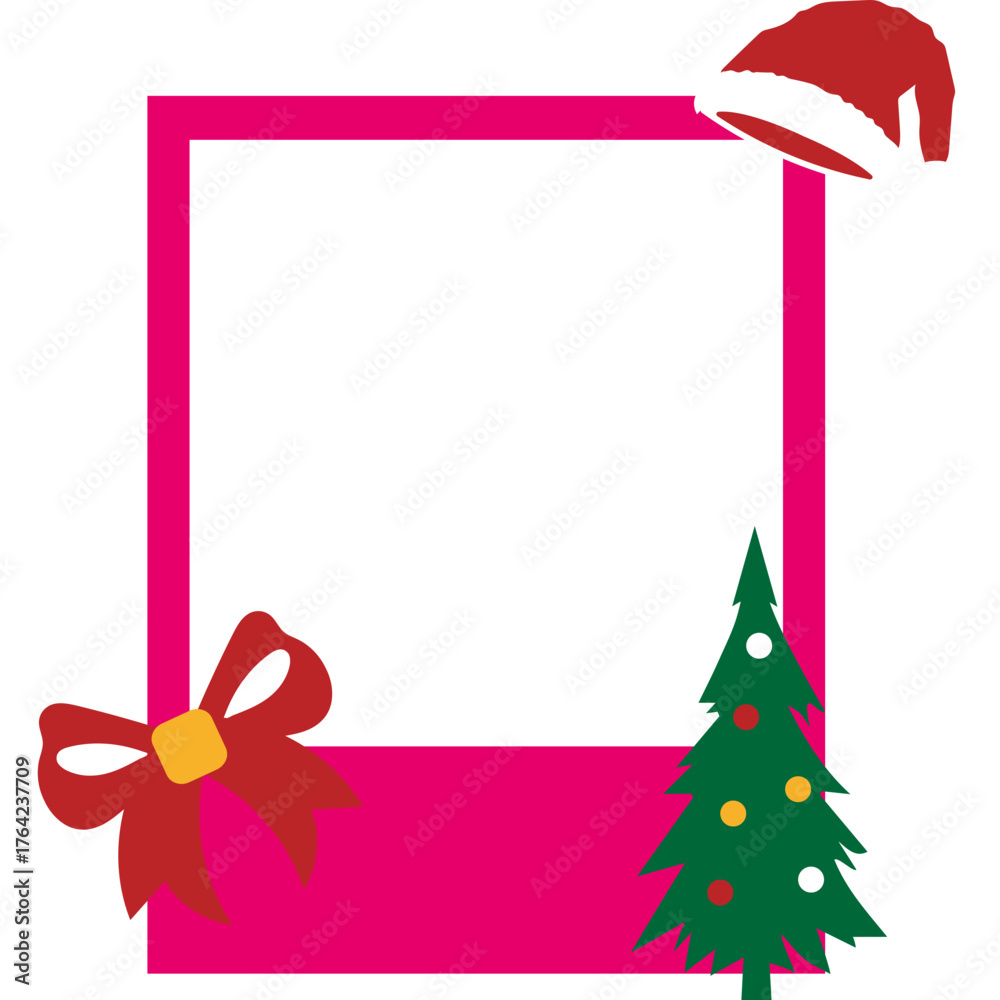 Obraz premium Cute Polaroid Christmas Frame 