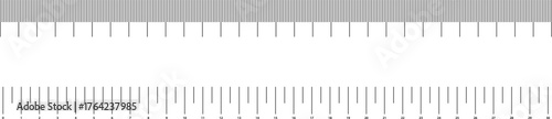Ruler scale with markings and numbers in Inch centimeters and millimeters units, measuring metric scale. Graduated ruler vector illustration on a white background. Various measurement scales .