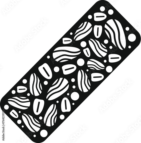 Protein bar with nuts and seeds promoting healthy lifestyle
