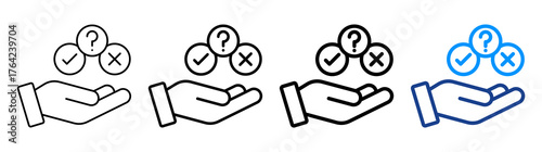 Good Decision Icon Different Style Outline Collection Set