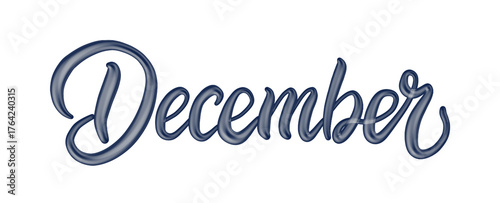 December Brush Calligraphy